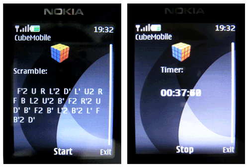 CubeMobile on a Nokia Phone